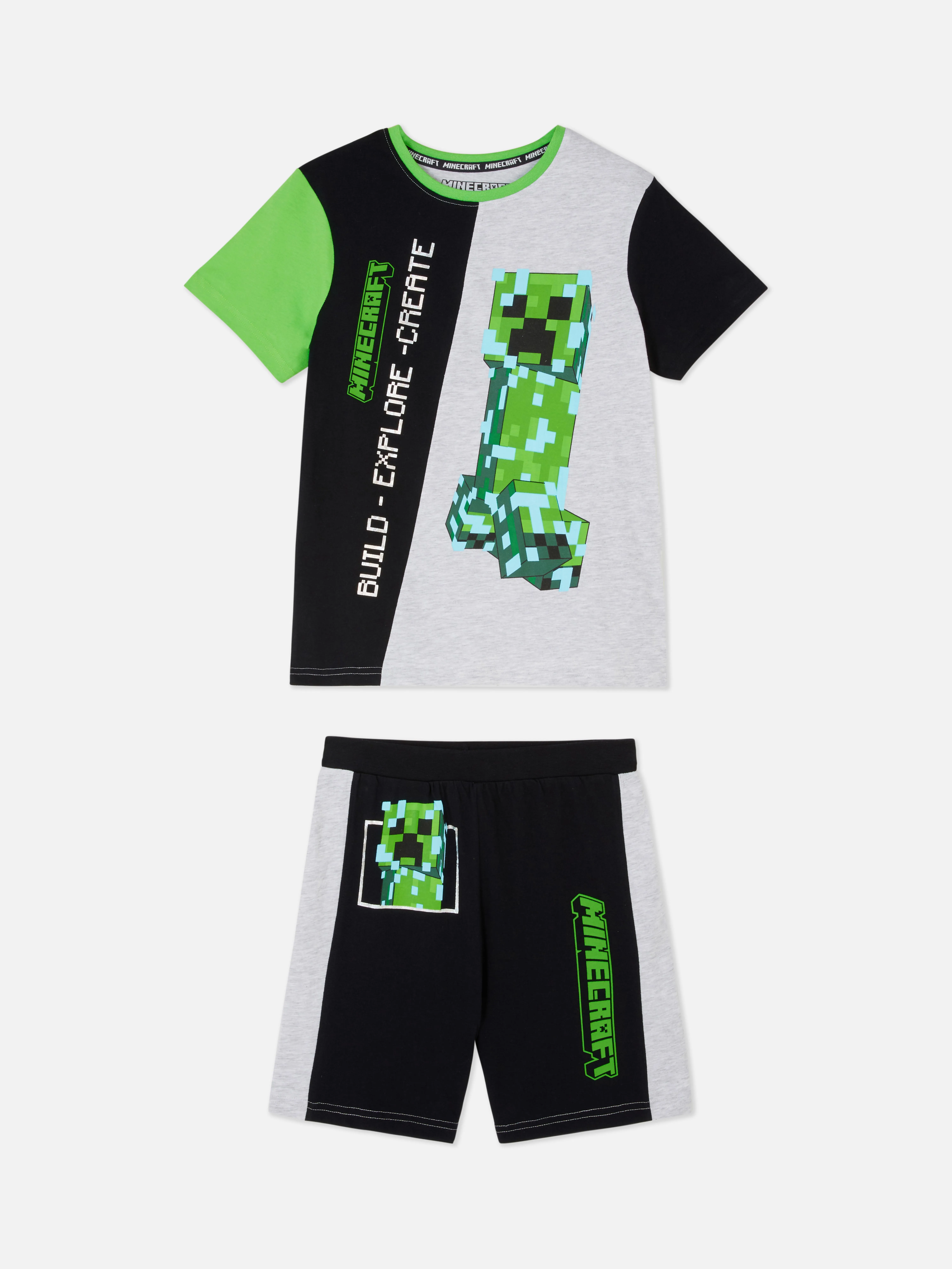 Pijama con bloques de color de Minecraft