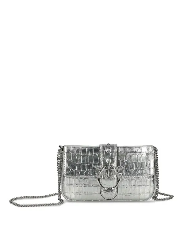 PINKO BOLSA BANDOLERA  PLATA