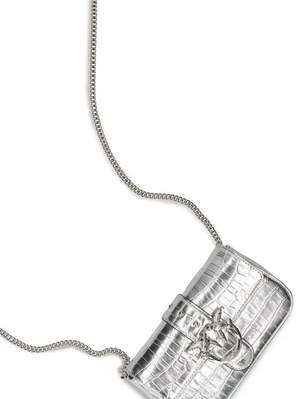 PINKO BOLSA BANDOLERA  PLATA