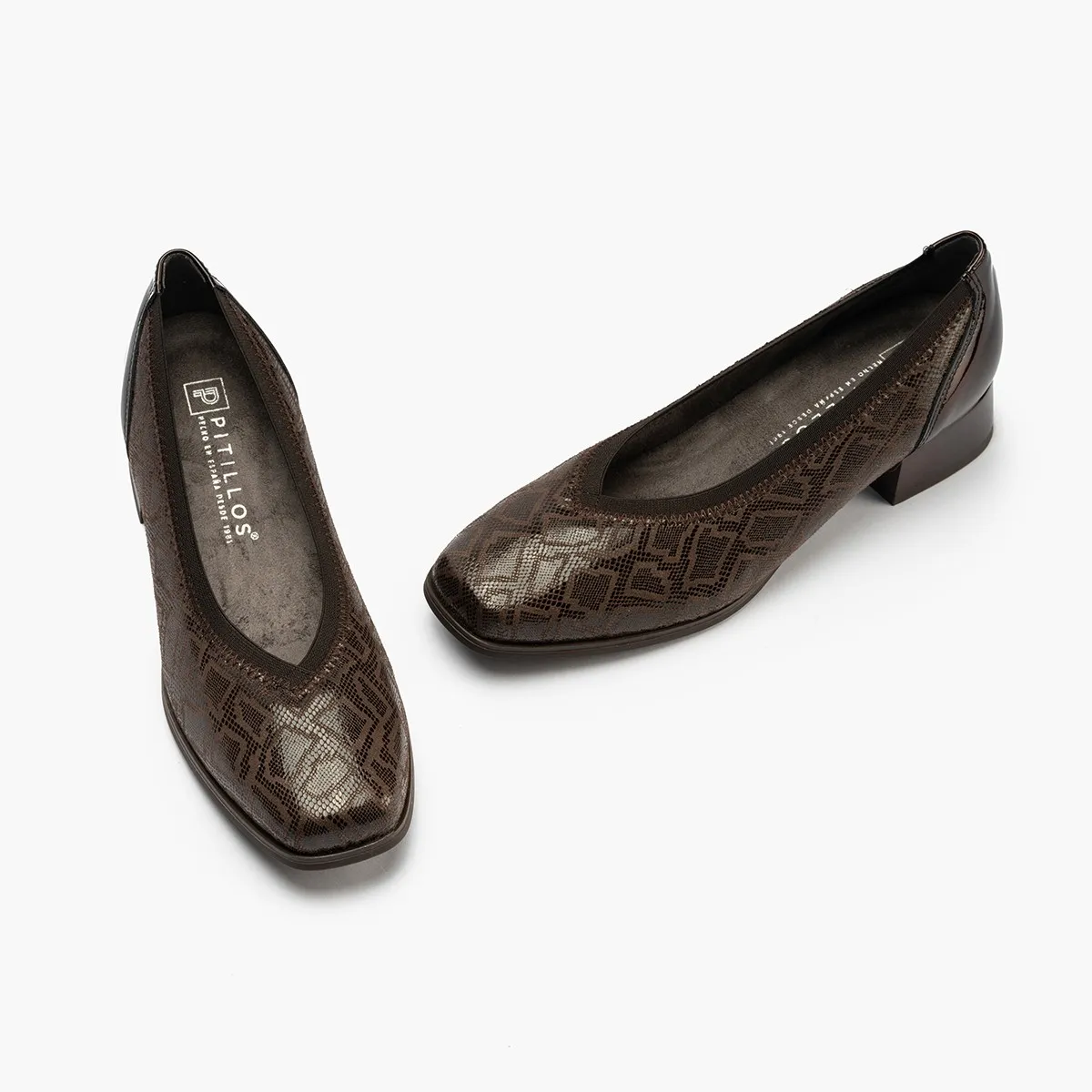 Pitillos zapato tacón bajo licra y elástico muy cómodo 5424