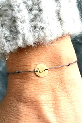 Pulsera con medalla personalizada oro o plata