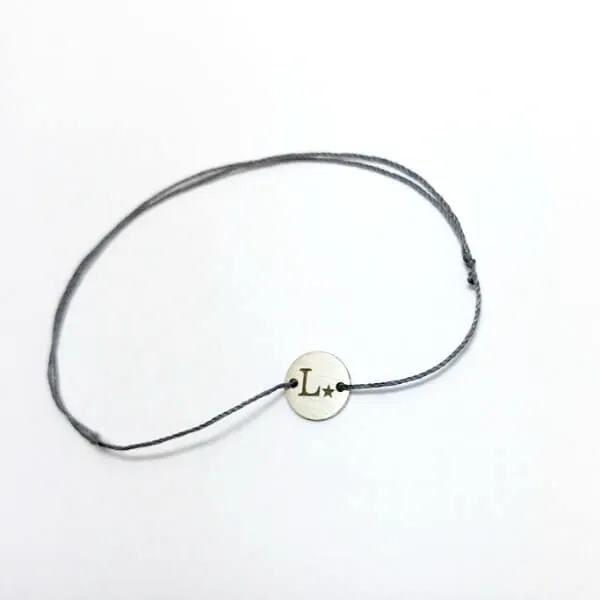 Pulsera con medalla personalizada oro o plata