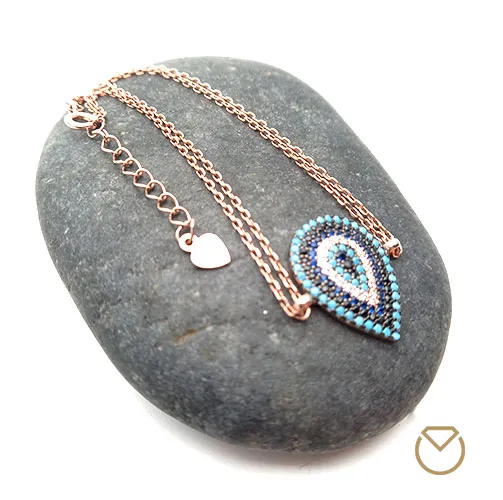 Pulsera en Plata Baño Oro Rosa