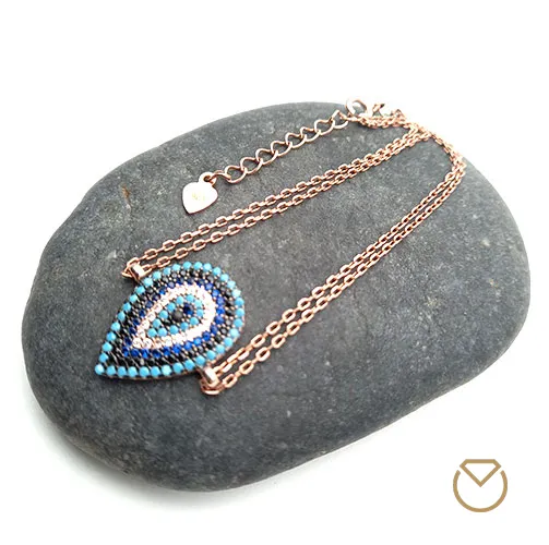 Pulsera en Plata Baño Oro Rosa