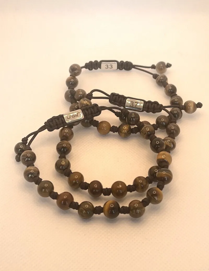 Pulsera natural Stones TIGER BROWN negro