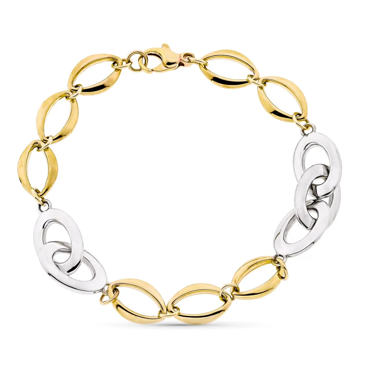 Pulsera Oro 9 Kt. Bicolor