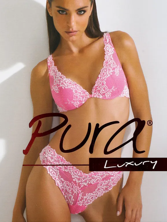 Pura P0788C Conjunto completo de bralette + ropa interior brasileña para mujer