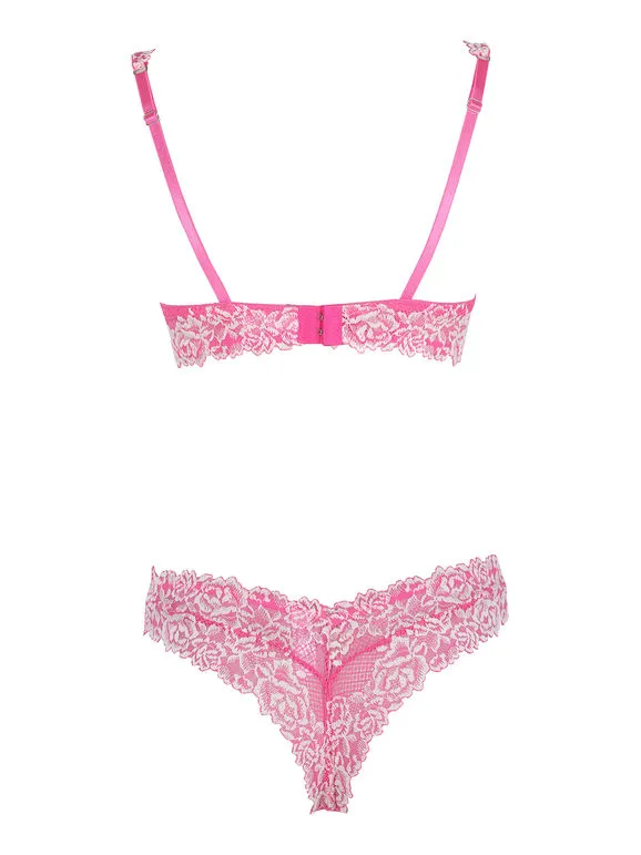 Pura P0788C Conjunto completo de bralette + ropa interior brasileña para mujer