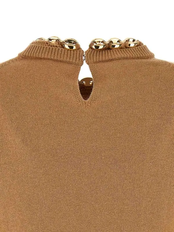 RABANNE SUéTER CUELLO REDONDO  BEIS