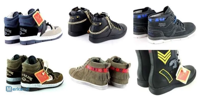 Repetir zapatos niños chicas niños marca zapatillas remanentes Replay