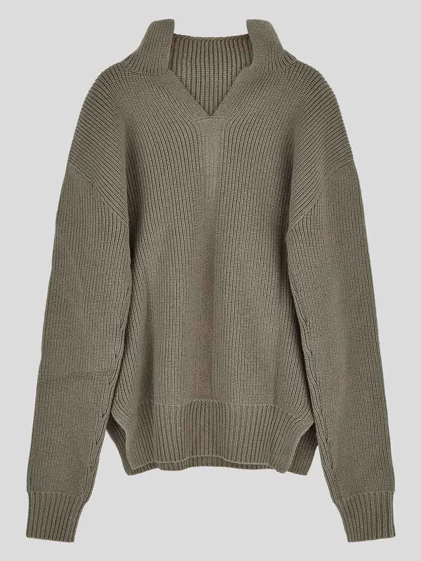 RICK OWENS SUéTER CUELLO REDONDO  GRIS