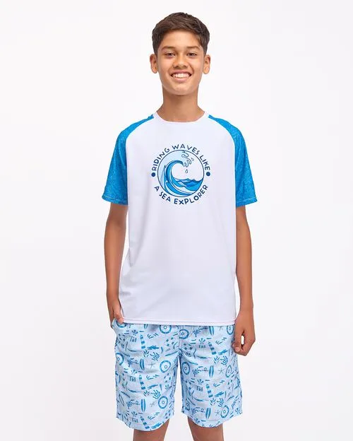 Ropa De Baño 2 Piezas Jovencito Dominic Blanco