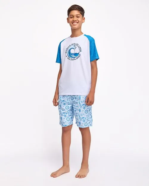 Ropa De Baño 2 Piezas Jovencito Dominic Blanco