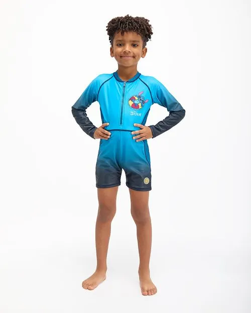 Ropa De Baño Niño Brandon Azul Campana