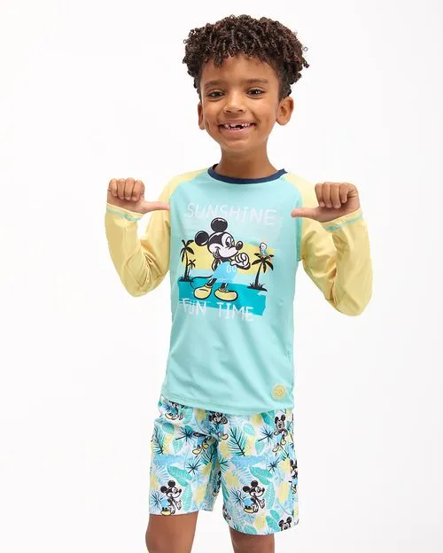 Ropa De Baño Niño Orlando Celeste Aguamarina