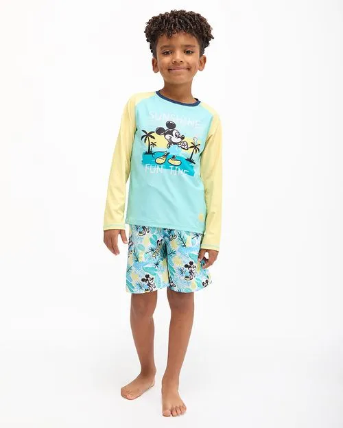 Ropa De Baño Niño Orlando Celeste Aguamarina