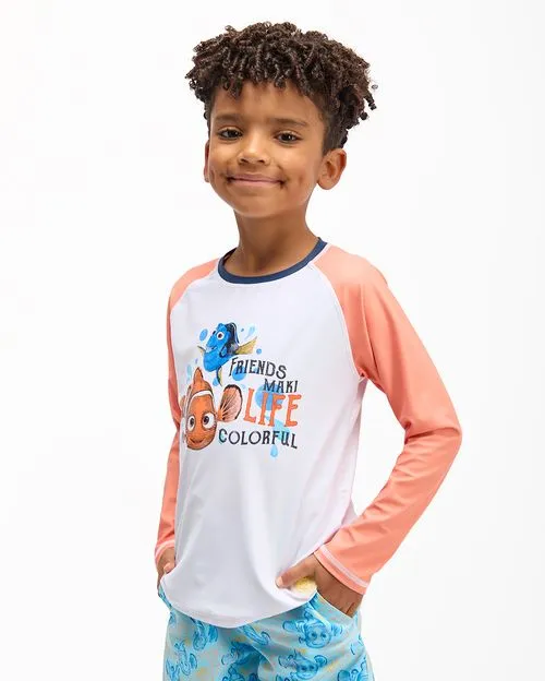 Ropa De Baño Niño Tomy Blanco/Celeste Oscuro