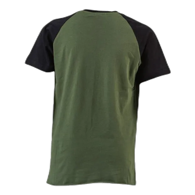 Ropa de color Organic Rag Tee Youth Black/Green