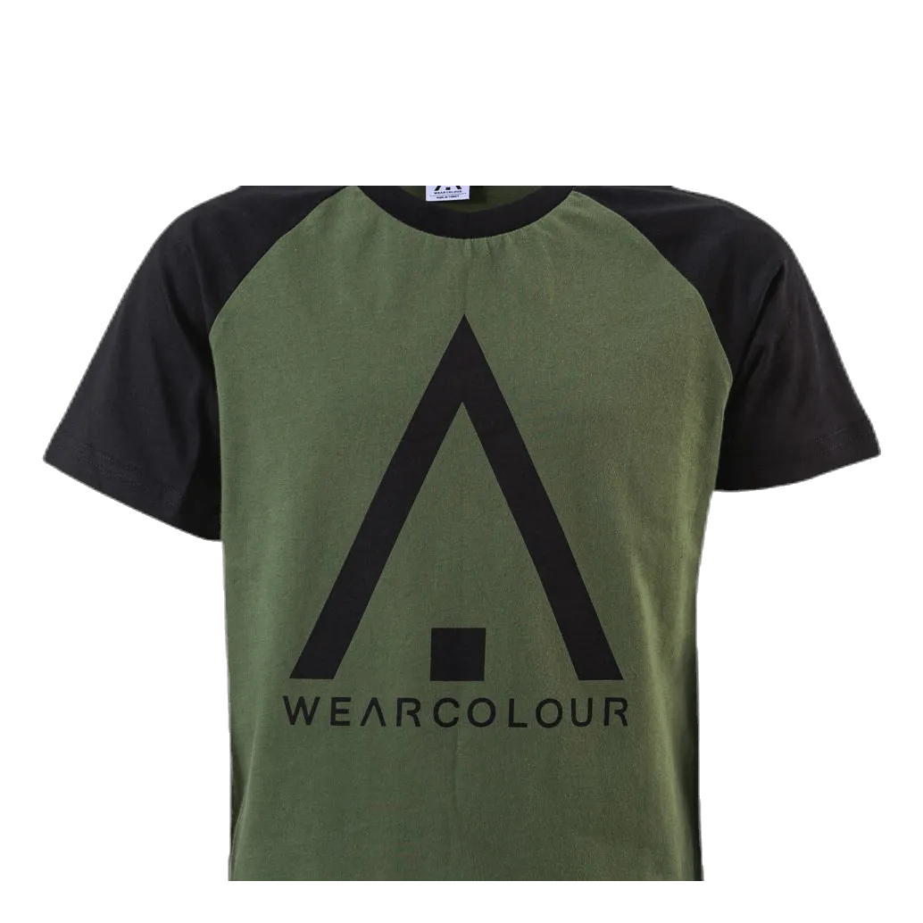 Ropa de color Organic Rag Tee Youth Black/Green