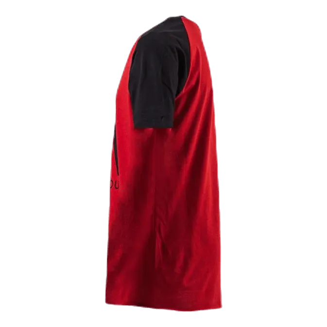 Ropa de color Organic Rag Tee Youth Black/Red