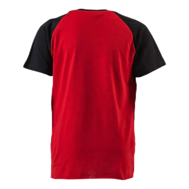 Ropa de color Organic Rag Tee Youth Black/Red