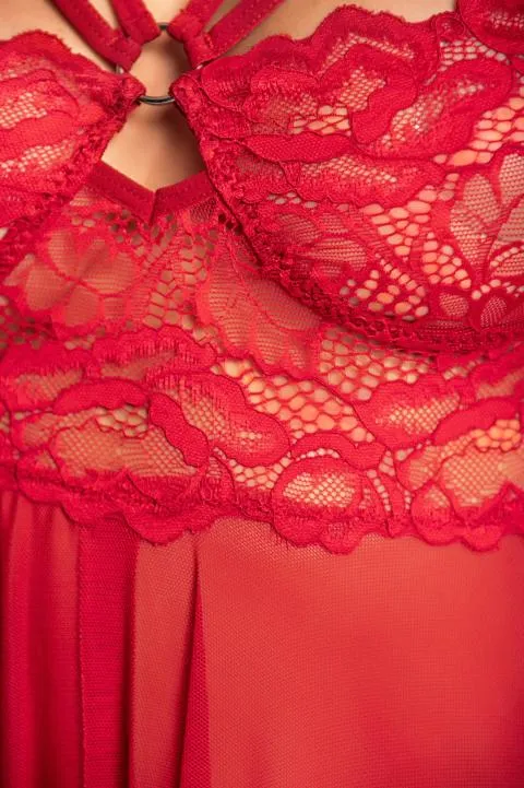 Ropa interior de encaje Coban, rojo