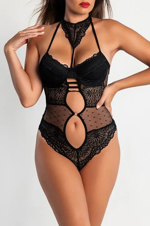 Ropa interior sexy de una pieza  Cambutal, negro