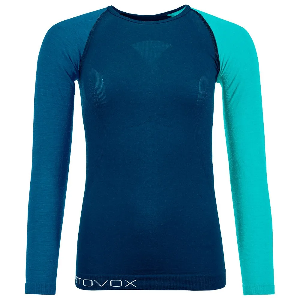 Ropa interior técnica Ortovox 120 Comp Light Long Sleeve W Petrol Blue