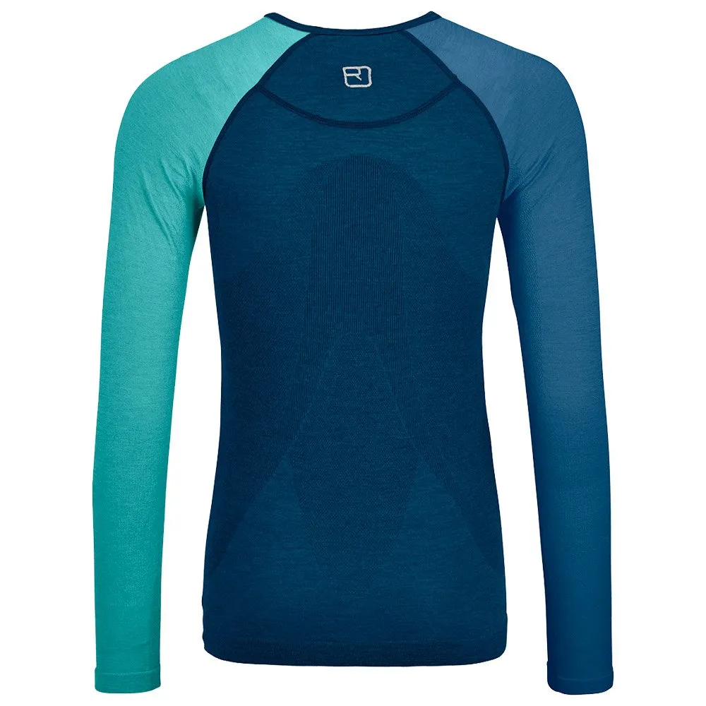 Ropa interior técnica Ortovox 120 Comp Light Long Sleeve W Petrol Blue