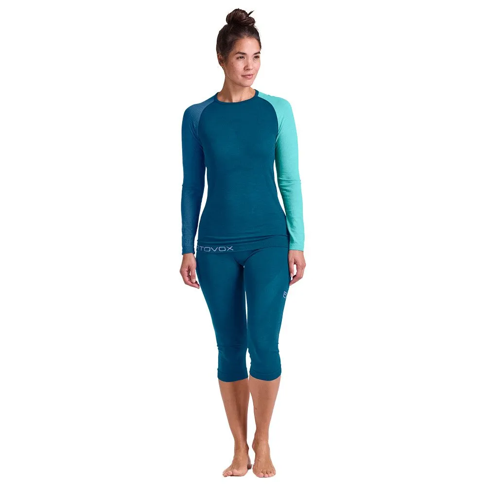 Ropa interior técnica Ortovox 120 Comp Light Long Sleeve W Petrol Blue