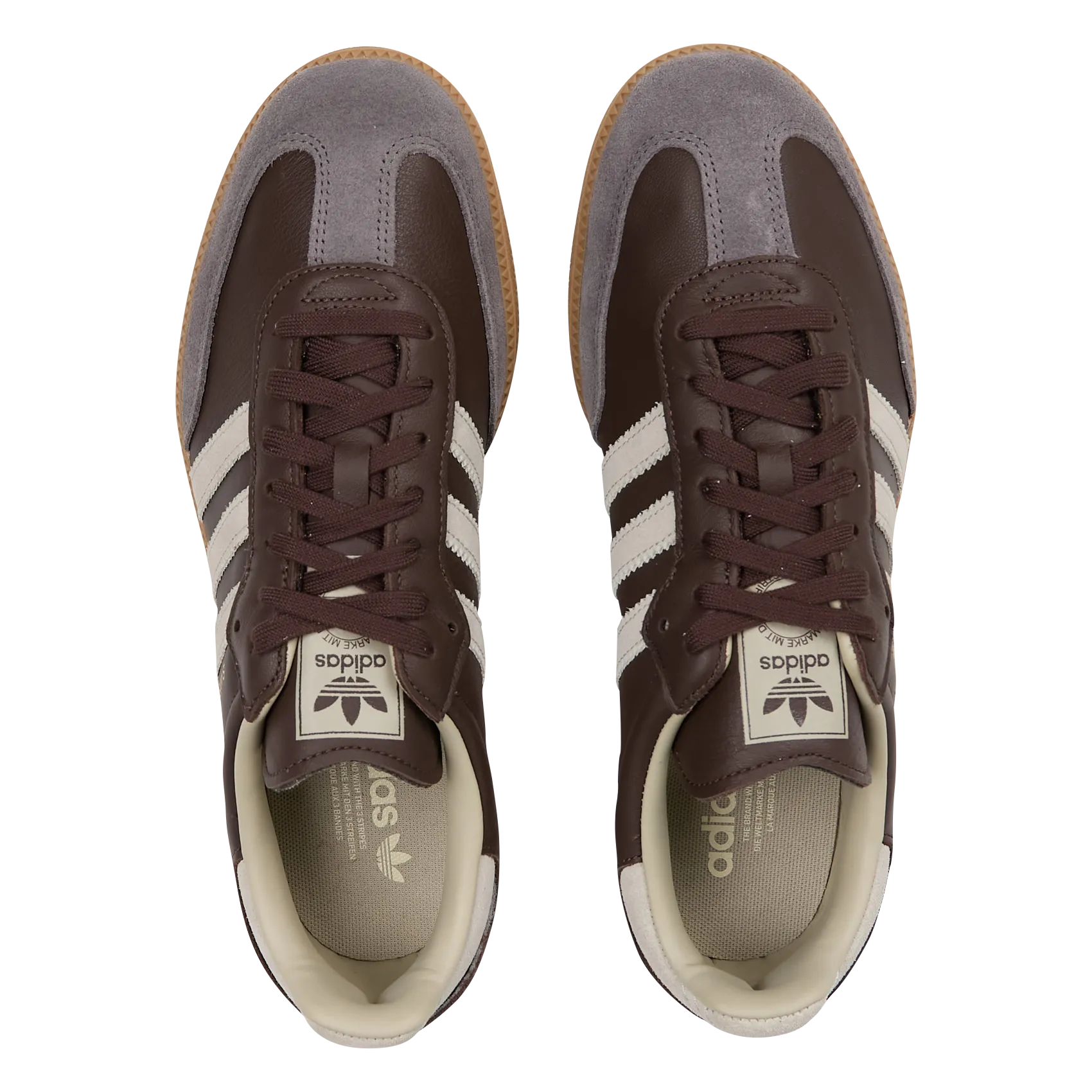 SAMBA OG  ZAPATILLAS BAJAS DE DOS MATERIALES EN MARRON