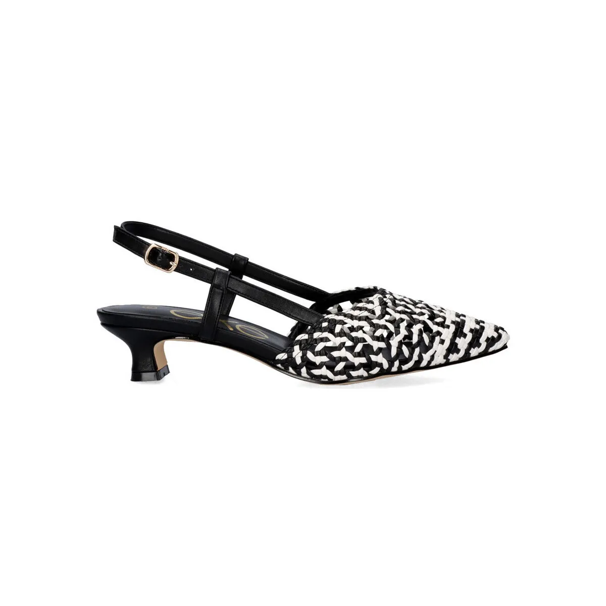 SANDALIA TACÓN EXÉ 240803 WHITE BLACK