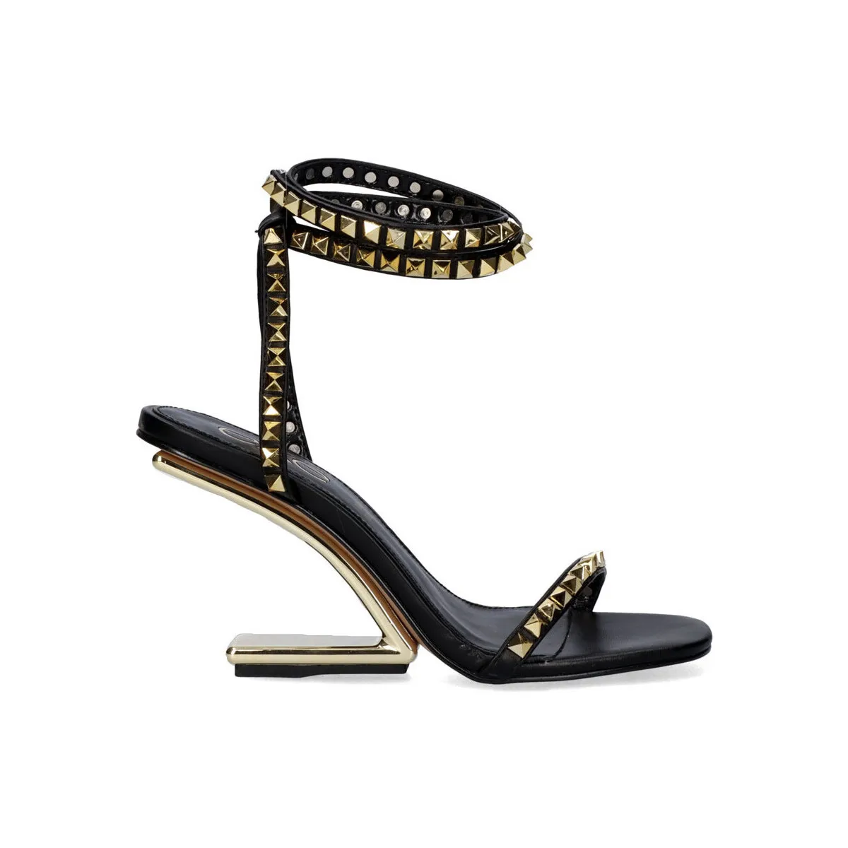SANDALIA TACÓN EXÉ MAGGIE877 BLACK GOLD