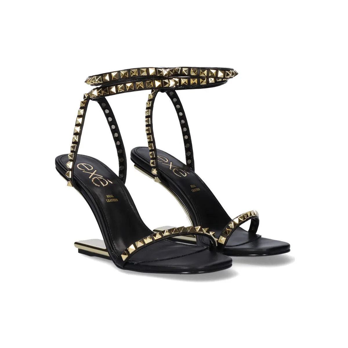 SANDALIA TACÓN EXÉ MAGGIE877 BLACK GOLD