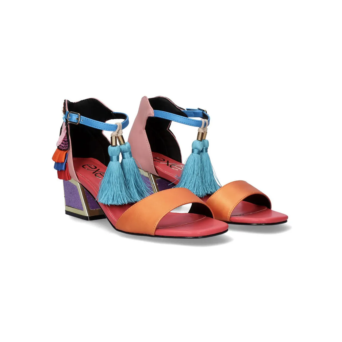 SANDALIA TACÓN LUISA210 PINK ORANGE