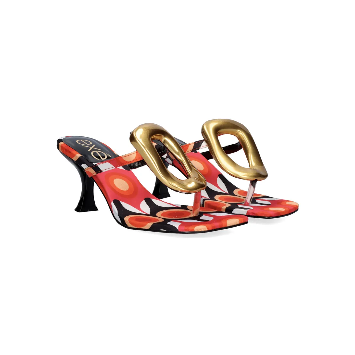 SANDALIA TACÓN SISSY895 FLOWER CORAL