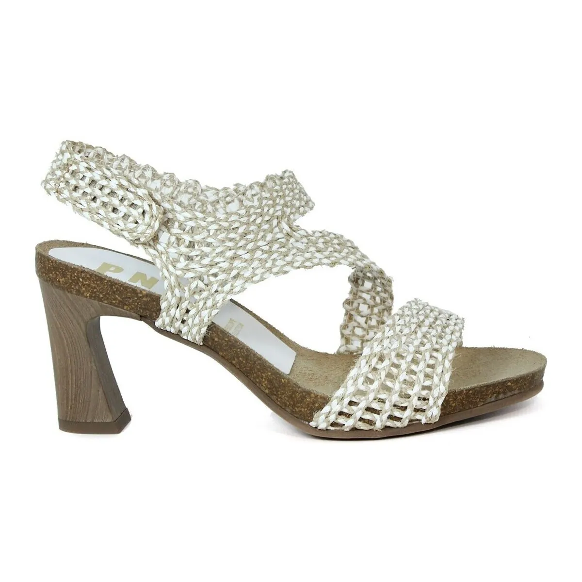 SANDALIAS DE RAFIA CON TACÓN  CORDELIA 6222 BLANCO