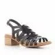 Sandalias tacón Porronet piel negras valerie