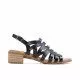 Sandalias tacón Porronet piel negras valerie