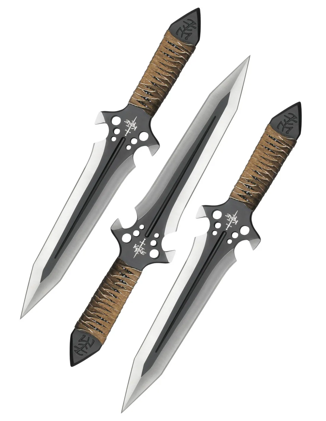 Set 3 Cuchillos Lanzadores Hellhawk (24,8 cm.)
