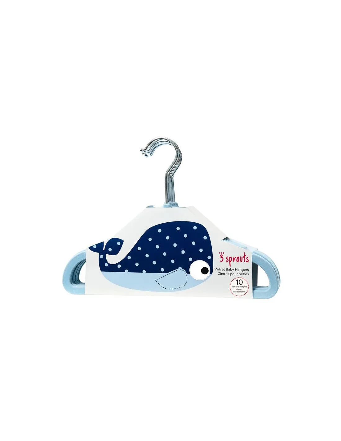 Set de 10 perchas infantiles ballena de 3 Sprouts