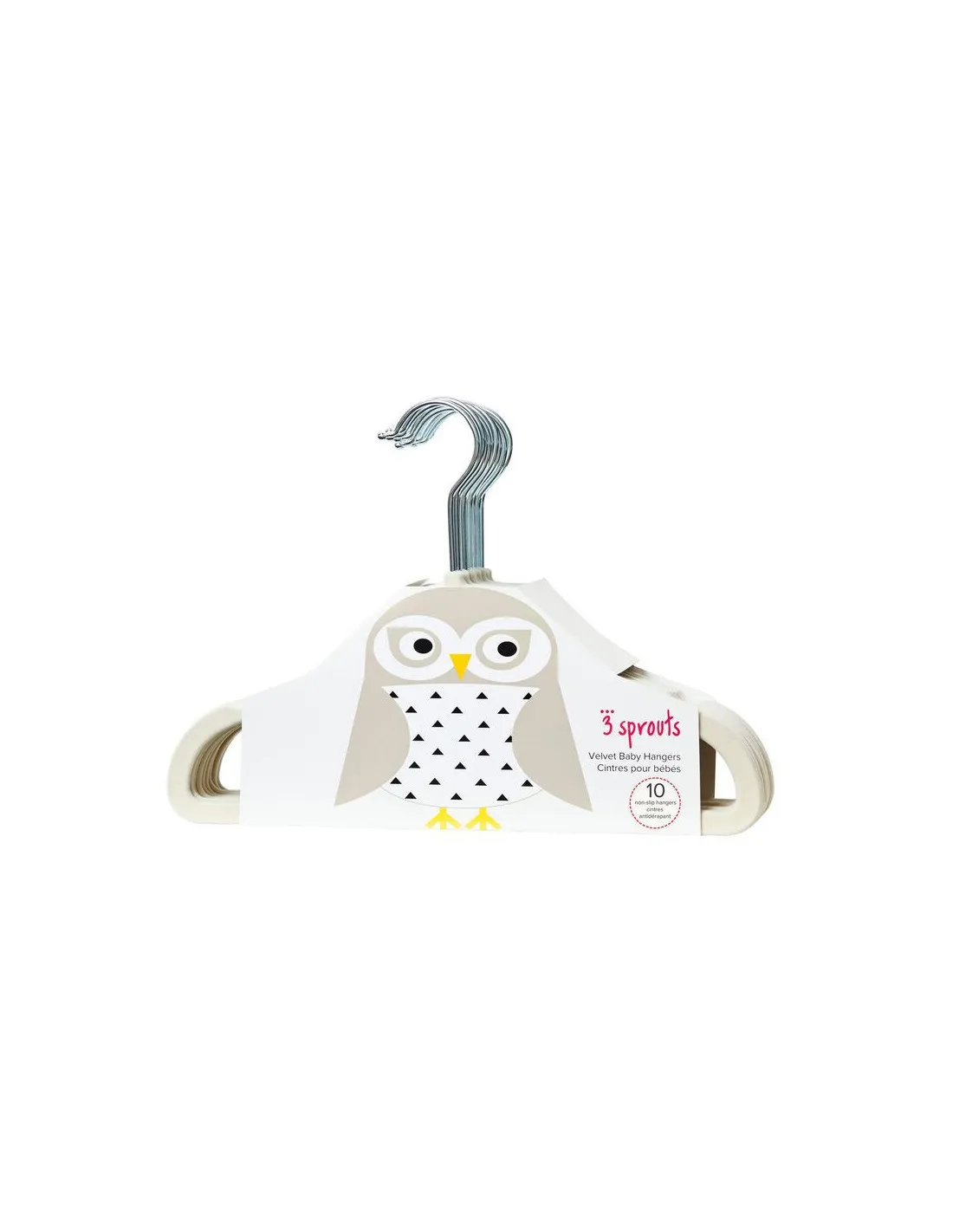 Set de 10 perchas infantiles búho de 3 Sprouts