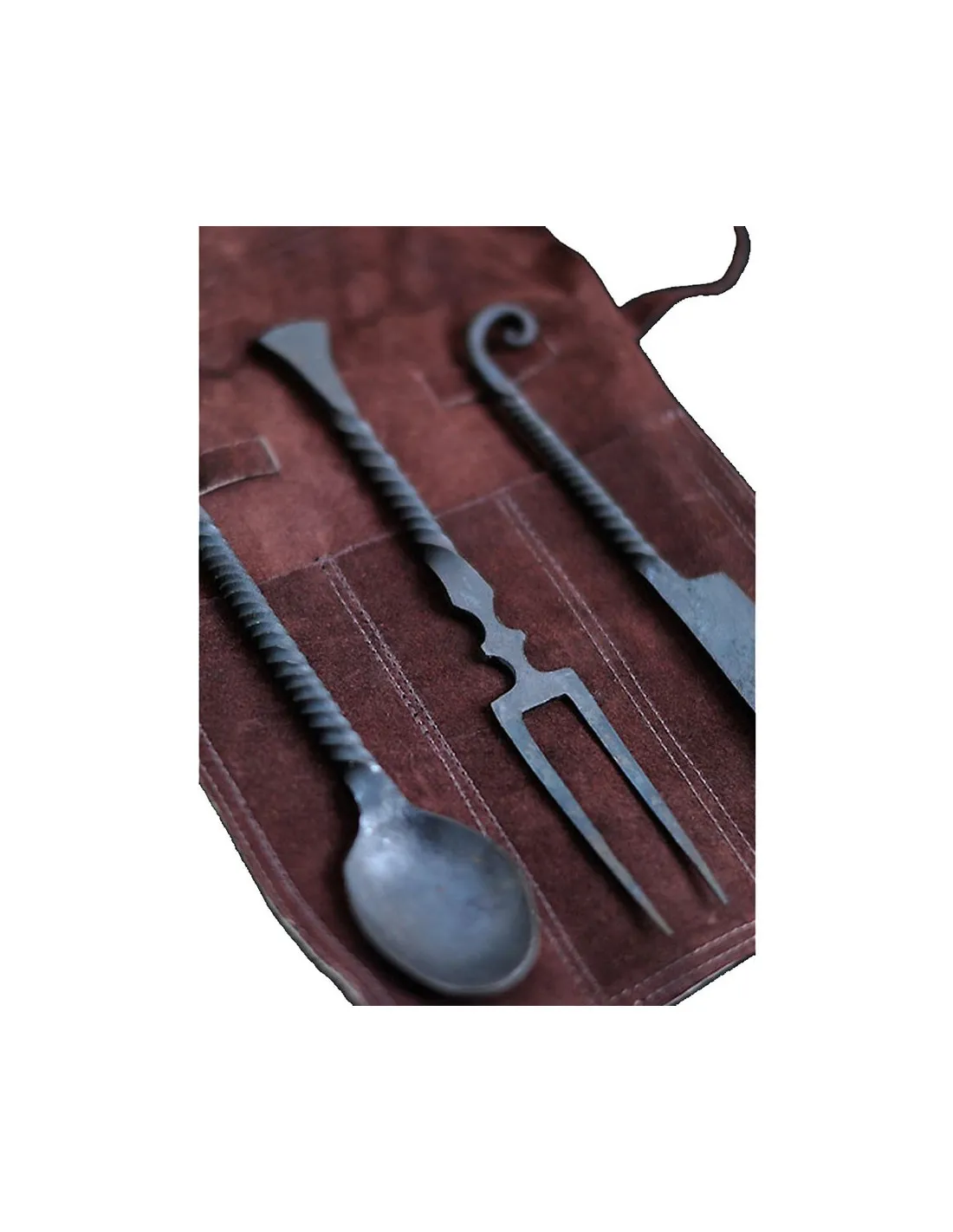 Set de 3 cubiertos medievales con funda