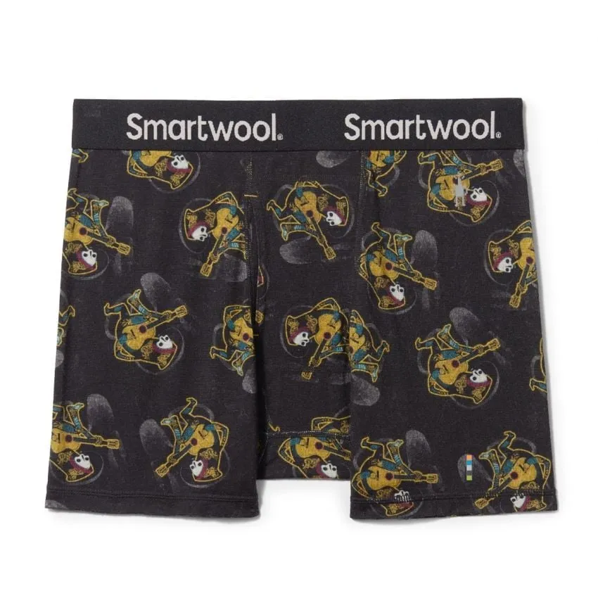 Smartwool Hombre Ropa interior y Básica Merino Print Boxer Breif Boxed Negro 