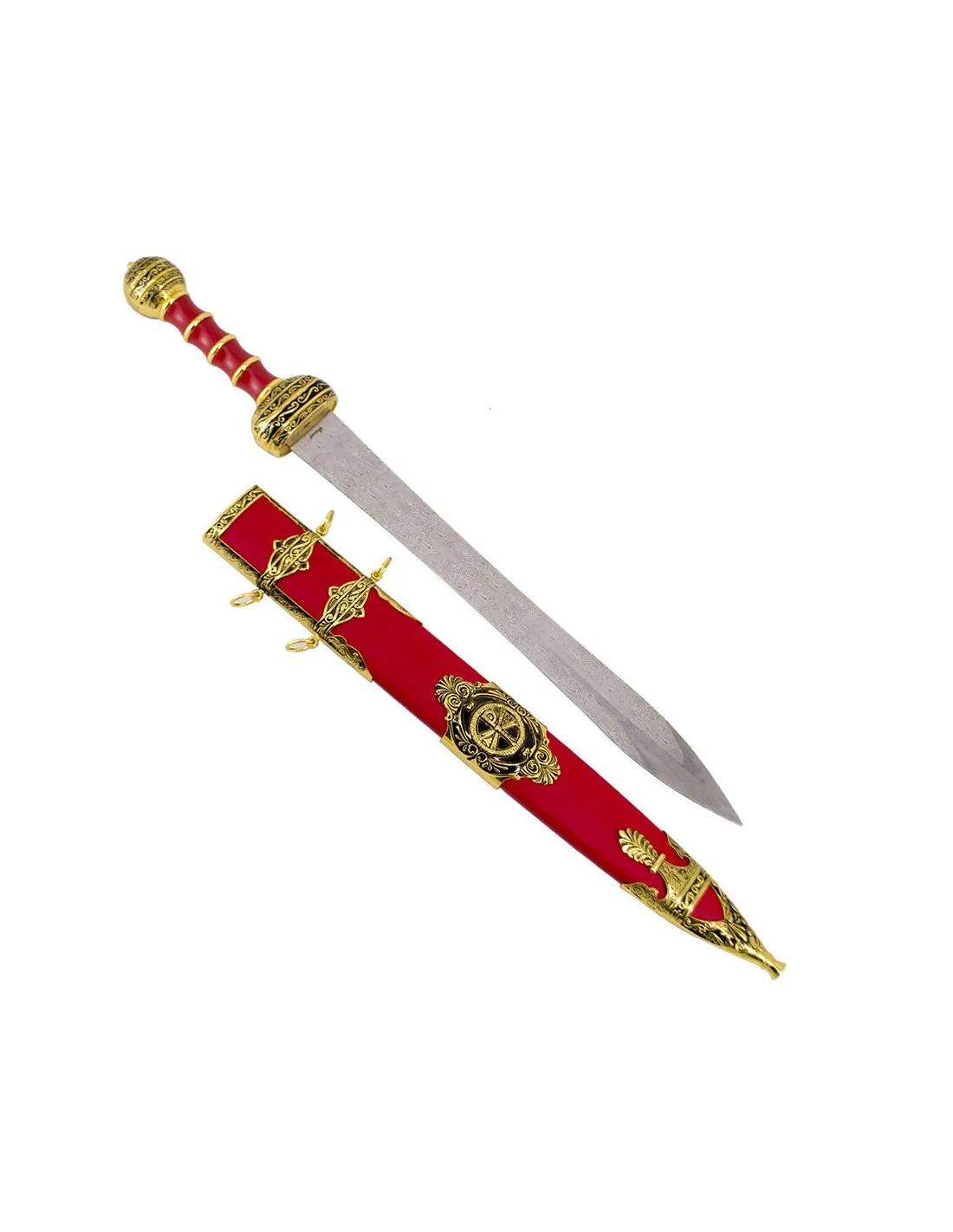 Spatha caballería romana con vaina roja