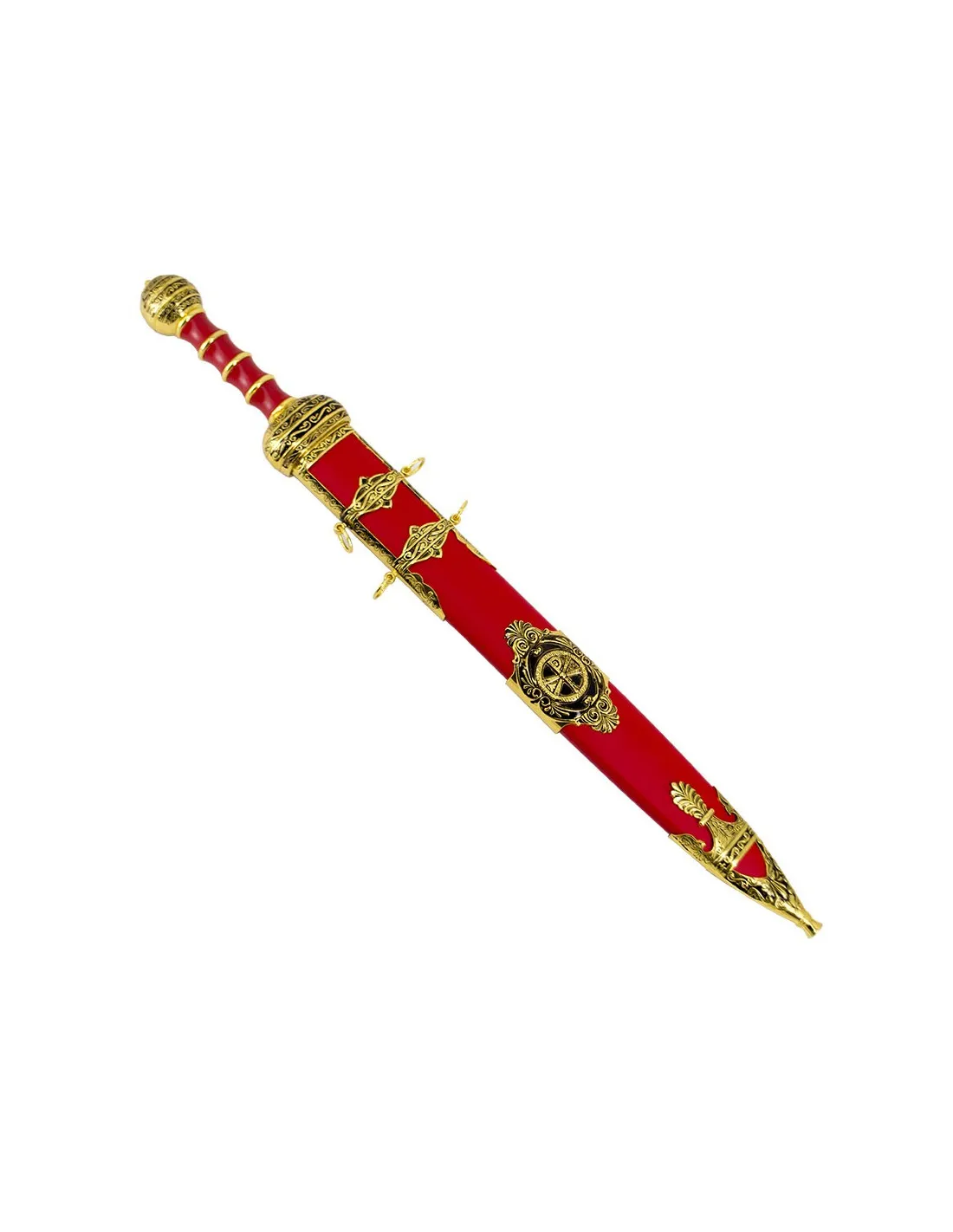 Spatha caballería romana con vaina roja