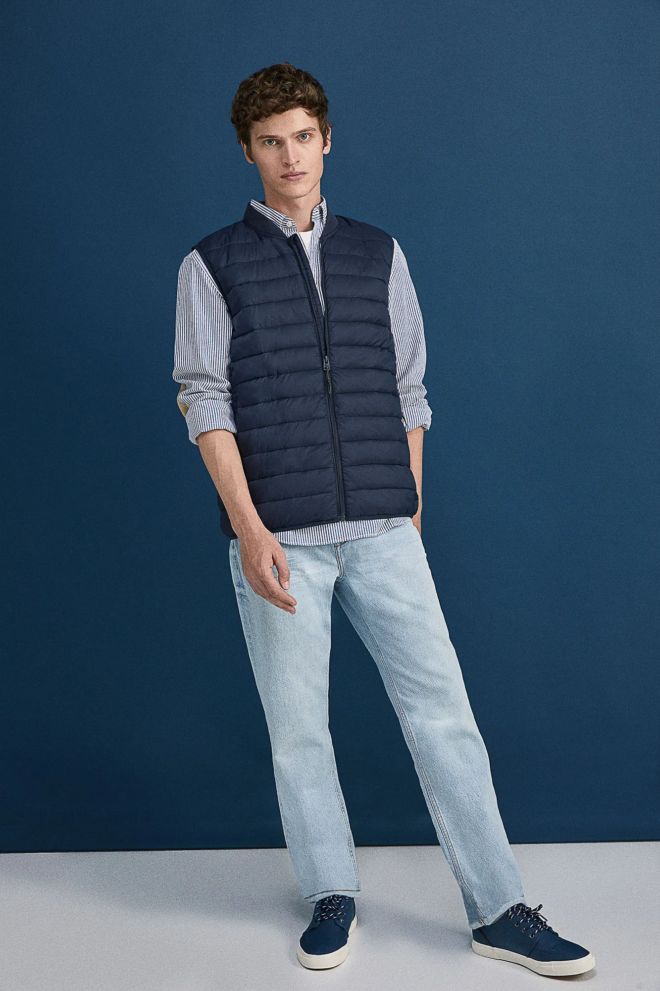 Springfield Chaleco acolchado cuello bomber