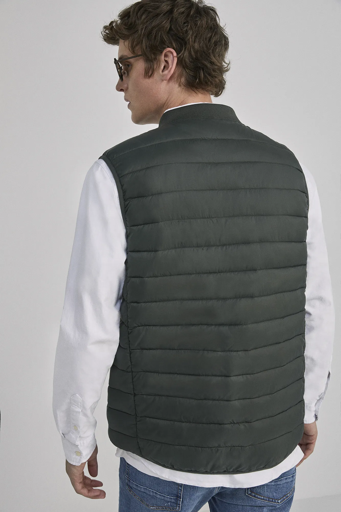 Springfield Chaleco acolchado cuello bomber