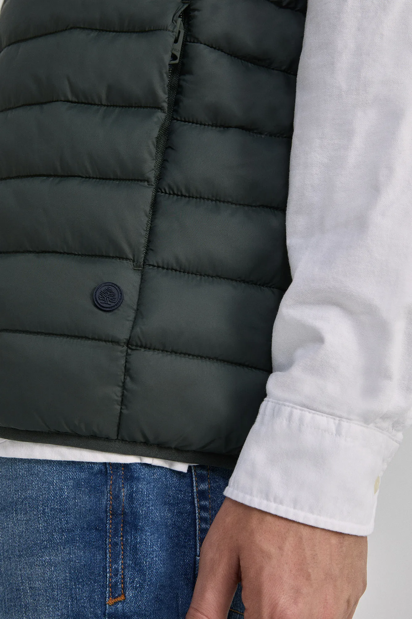 Springfield Chaleco acolchado cuello bomber