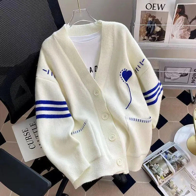 Suave suéter para viento perezoso abrigo de mujer primavera y otoño suelto última novedad cárdigan de punto japonés de alta cali